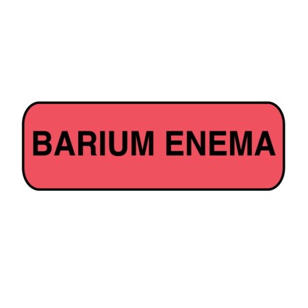 Nevs Position Labels - Barium Enema 1/2" x 1-1/2" White w/Red & Black XP-090